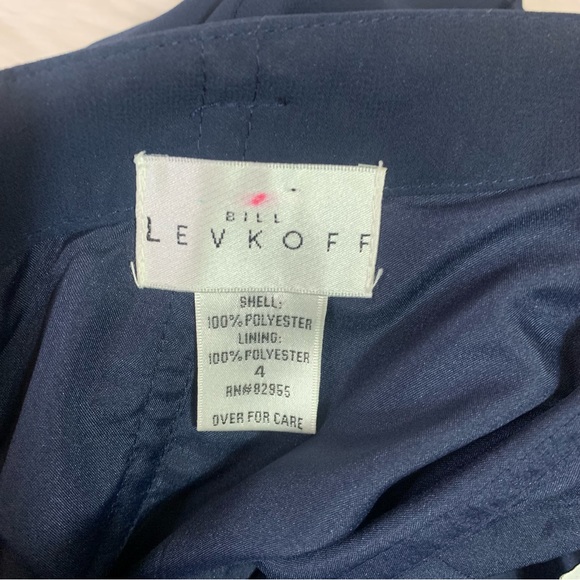 Bill Levkoff One Shoulder Navy Short Dress Size 4 - Picture 5 of 7